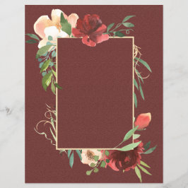 Quadro de Rosa elegante no papel de rascunho da Bo