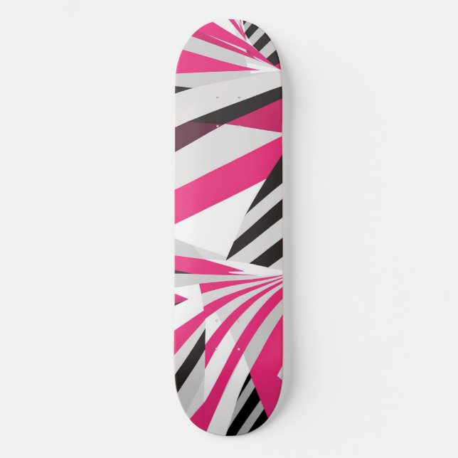 Quadro de skate branco e rosa para as raparigas (Frente)