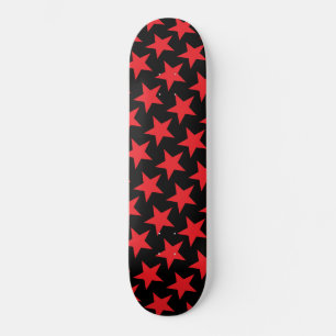 Quadro de skate de estrelas vermelhas - Cores pers