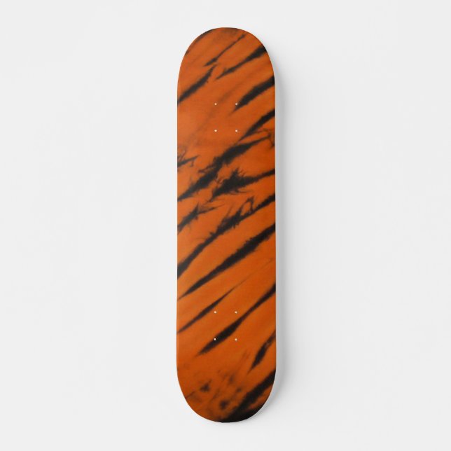 Quadro de Skateboard Black & Orange Bengal Stripe  (Frente)