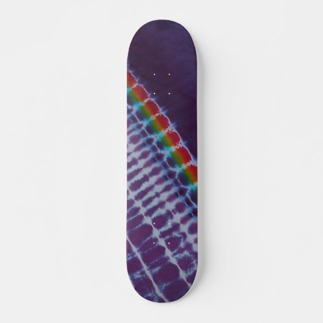 Quadro de Skateboard com Tie Dye Stripe Púrpura Do (Frente)