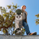 Quadro de Skateboard do Barn Owl Ocidental<br><div class="desc">Western Barn Owl - Pássaro da Floresta Bonita de Pintura por Aquarela</div>