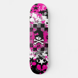 Quadro de Skateboard Emo Scene Girl