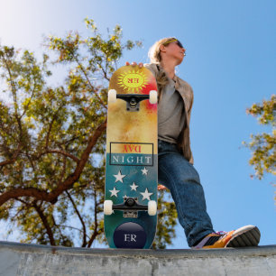 Quadro de Skateboard Noturno Monogramas VS Day