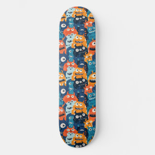Quadro de Skateboard para Monstros de Cartoon