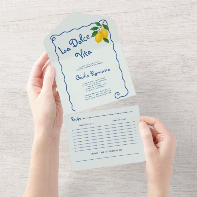Quadro de Whimy Blue Lemon La Dolce Chá de panela  (Aba destacável)