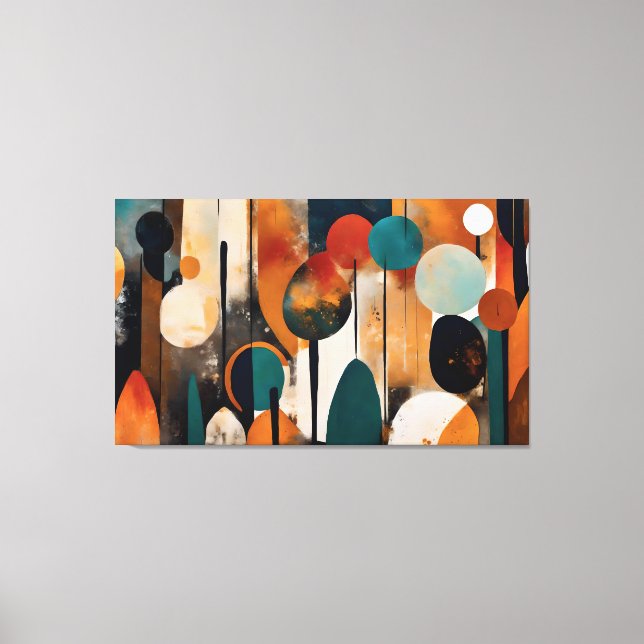 Quadro decorativo abstrato material Canvas (Frente)