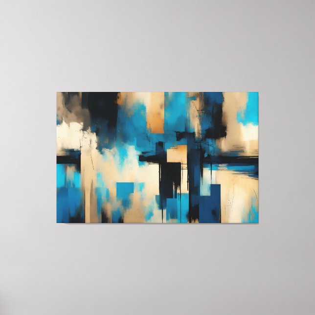 Quadro decorativo abstrato material Canvas (Frente)