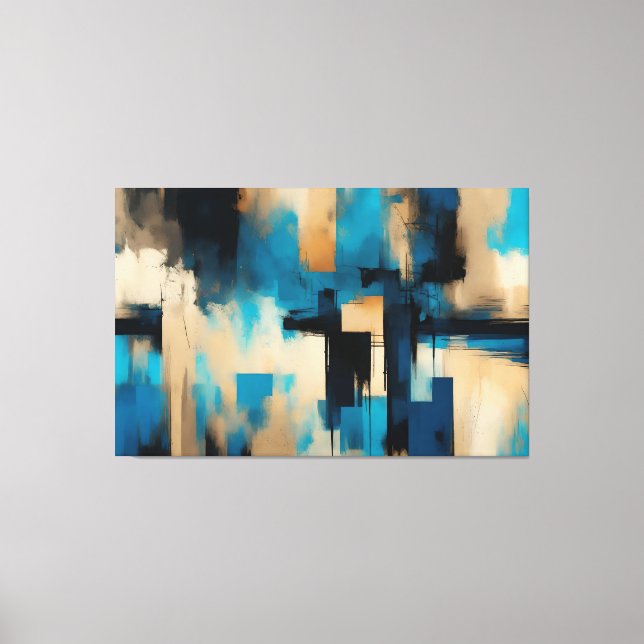 Quadro decorativo abstrato material Canvas (Frente)