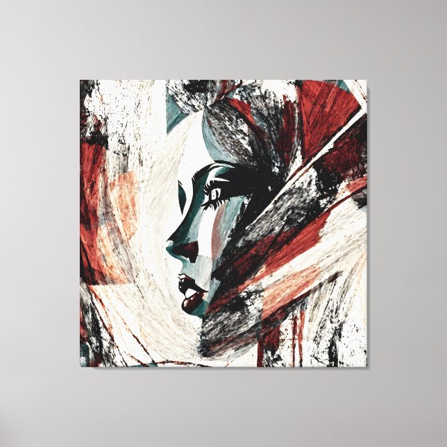 Quadro decorativo abstrato material Canvas (Frente)