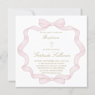 quadro do arco rosa   Convite Baptism