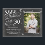 Quadro do convite 30 do aniversário da surpresa<br><div class="desc">Maneira perfeita do ♥ A de convidar seus convidados a esta festa de aniversário especial! Design do quadro. Você pode pôr sua própria imagem!</div>