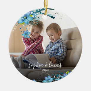 Quadro do Floco de Neve Ornamento fotográfico ce