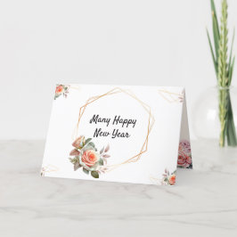 Quadro do ouro, Cartão de Ano Novo com refluxo flo