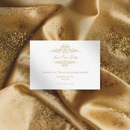 Quadro do ouro de luxo salve o cartão de data