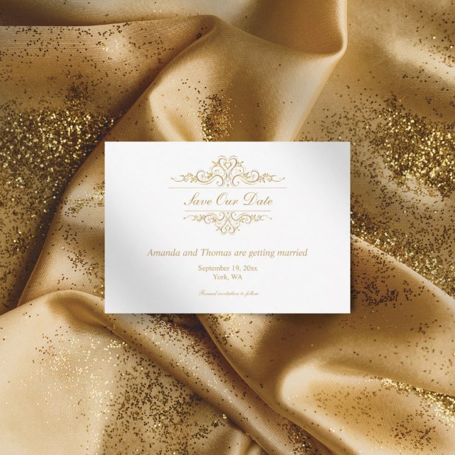 Quadro do ouro de luxo salve o cartão de data (Criador carregado)