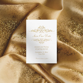 Quadro do ouro de luxo salve o cartão de data