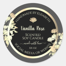 Quadro Dourado das etiquetas de empacotamento pret