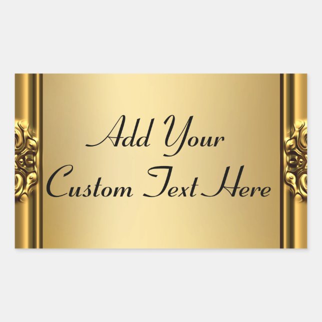 Quadro Dourado Elegante Em Autocolantes Dourados (Frente)