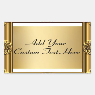 Quadro Dourado Elegante Em Autocolantes Dourados