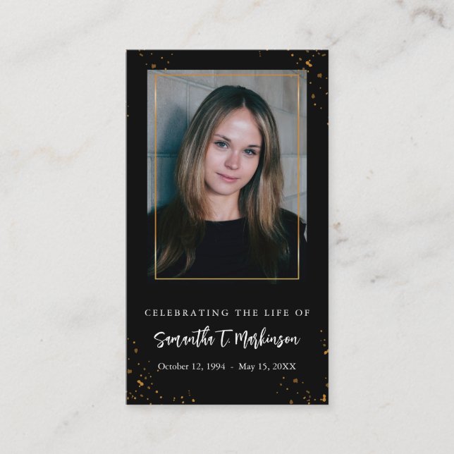 Quadro Dourado - Simples Cartão de Oração Específi (Frente)