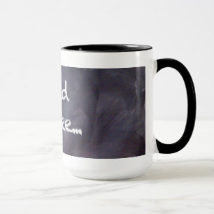 Quadro e giz: Caneca de café da necessidade