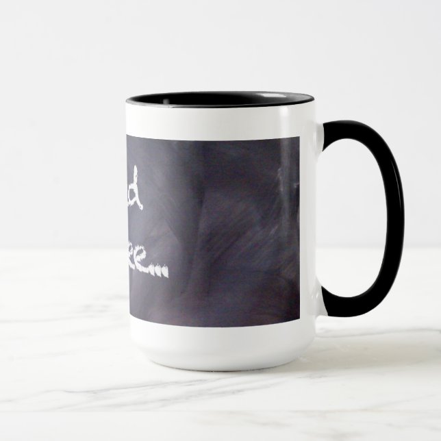 Quadro e giz: Caneca de café da necessidade (Direita)