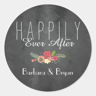 Quadro feliz nunca após Wedding a etiqueta