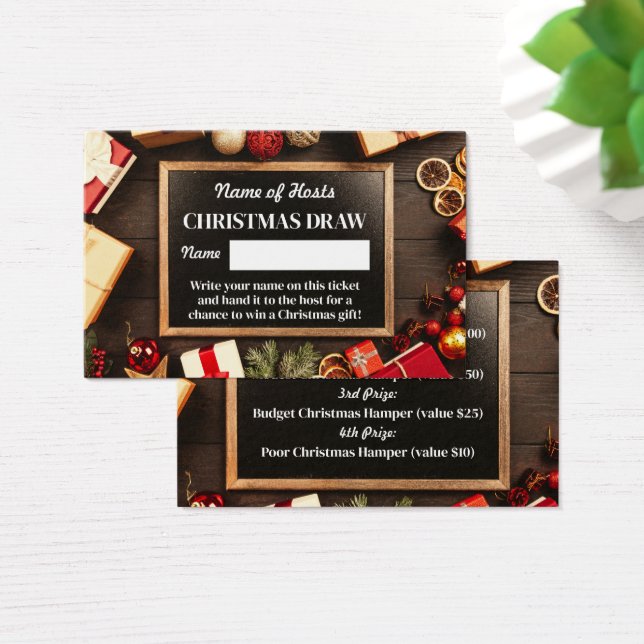 Quadro Festivo, Festa de Natal Bilhetes Raffle (Mesa)