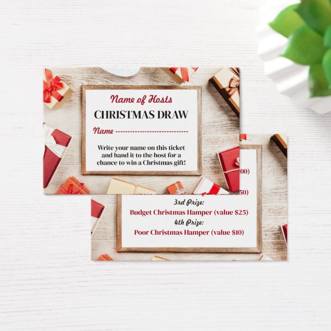 Quadro Festivo, Festa de Natal Bilhetes Raffle (Mesa)