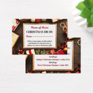 Quadro Festivo, Festa de Natal Bilhetes Raffle