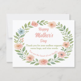 Quadro Floral de Cores Aquáticas do Cartão Postal