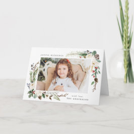 Quadro Floral de inverno | Cartão com fotos de fér