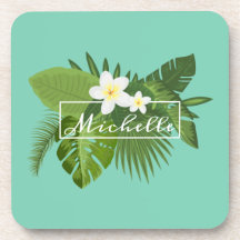 Quadro Floral Tropical Personalizado | PORTA COPOS