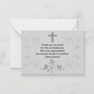 Quadro Folha Após Funeral Obrigado Cartões