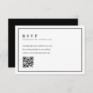Quadro formal de tendência casamento QR code rsvp