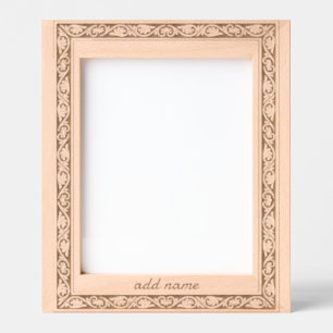 Quadro gravado do Aniversário das Bordas Florais