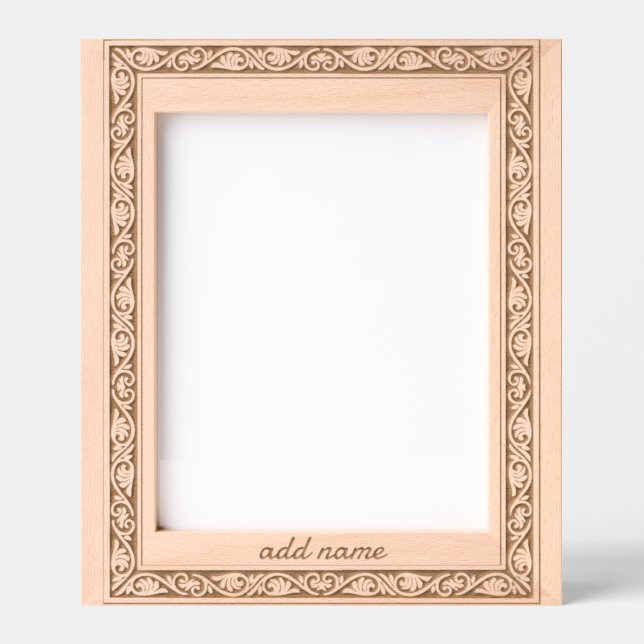 Quadro gravado do Aniversário das Bordas Florais (Front)