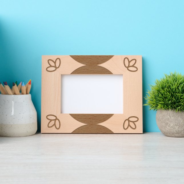 Quadro gravado - Folhas e meio círculo (Front)