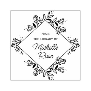 quadro moderno da biblioteca de carimbo de livros