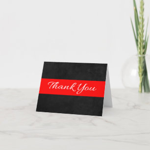 Quadro Negro de Agradecimento Preto e Vermelho