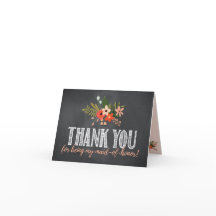 Quadro Negro Floral Agradecimento da Dama de Honra