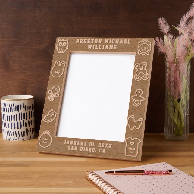 Quadro Personalizado com Estatísticas de Nasciment (Left)