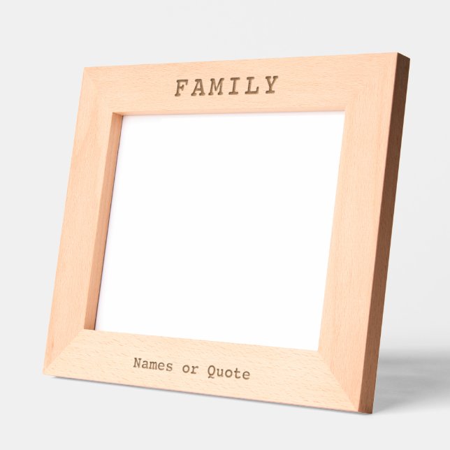Quadro Personalizado com Texto Gravado para Famíli (Left)