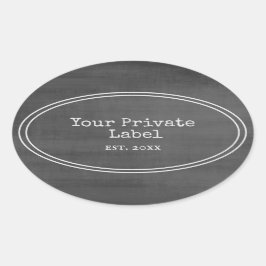 Quadro Preto Retroativo Seu Oval De Etiqueta Priva