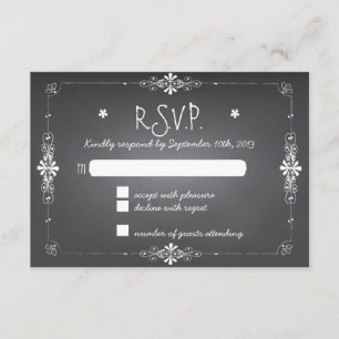 Quadro que Wedding o cartão da resposta de RSVP