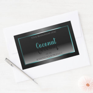 Quadro teal de etiquetas de produto preto e branco
