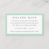 Quadro verde da hortelã que Wedding o cartão em