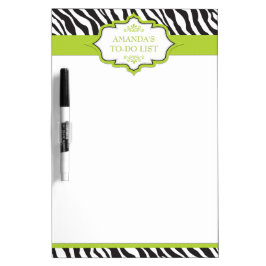 Quadros De Apagar Zebra Green Ribbon