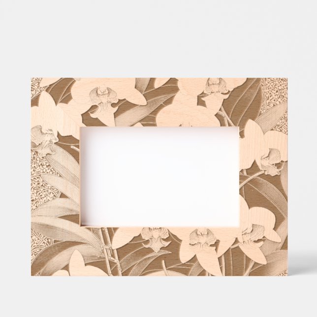 Quadros de Imagens de Madeira Design de Orquídeas  (Front)